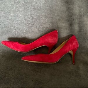 Ivanka Trump Red Suede Heels Pumps size 9